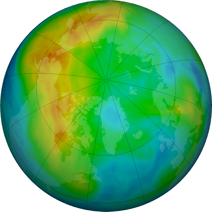Arctic ozone map for 30 November 2021